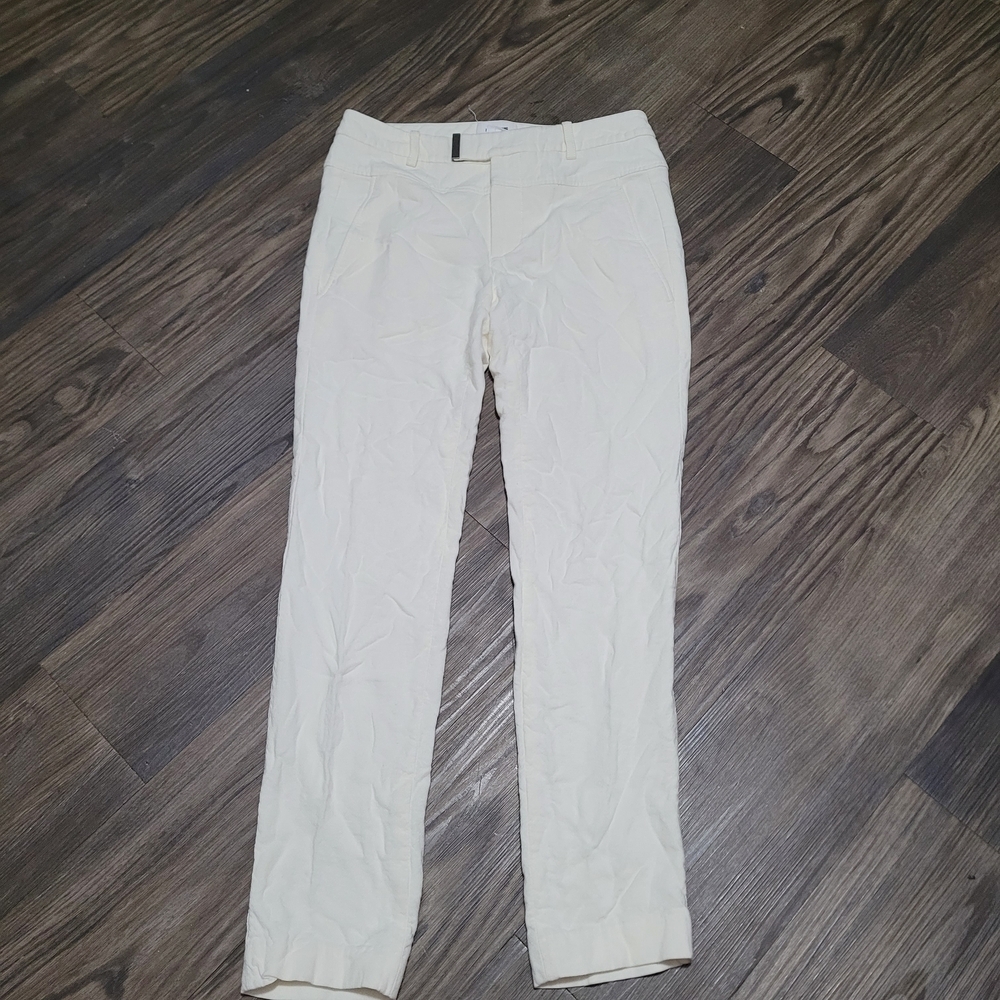 Helmut Lang Ivory Trousers Wool Blend